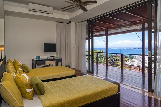 Guest bedroom with magnificent view